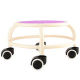 Round Rolling Low Stool Comfortable Universal Wheel Movable Mini Stool High Weight Capacity for Home V1294-YM0706-3116230016213