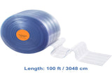Strip Curtain, 3048 cm L x 30.5 cm W x 3 mm Thickness, Clear Ribbed PVC Curtain Strip Door Bulk V952-JZMLJZDLWWJCM7HTCV0