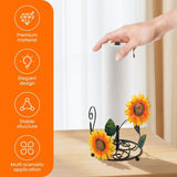 Paper Towel Holder for Countertop, Sunflower Decorative Kitchen Paper Roll Holder, Freestanding Iron V1366-AZ2-W-14686