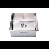 510x450mm Handmade Stainless Steel Undermount / Topmount Kitchen Laundry Sink with Waste V63-846381