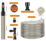25ft Gravel Vacuum for Water Changer Fish Tank Cleaning Tools,Siphon Universal Quick Pump V1107-134-71010-CLR-25FT