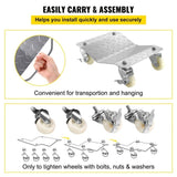 2 Pcs Tire Wheel Dollies 12"X16" Platform Size Wheel Car Dolly 3" Caster Wheel Dolly for Vehicle Car V952-TAD3503LTYWQ00001V0