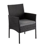 4 Seater Wicker Outdoor Lounge Set - Black V264-OTF-529S-BLK