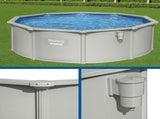 Bestway Swimming Pool Steel Frame Round Pool Set 457cm w/ Filter Ladder 17430L BW-POOL-R-460-56385