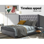 Artiss Bed Head King Size Fabric - LUCA Grey BFRAME-H-LUCA-K-GY