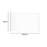 BoPeep Retractable Baby Safety Gates 300cm White 300 cm KD1134-300-WH