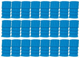 24x Womens Leg Warmers Disco Winter Knit Dance Party Crochet Legging Socks Costume - Topaz Blue V563-BR-24LEGWARMS-TPAZBLU