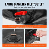 Portable Water Storage Bladder 264 Gal PVC Collapsible Water Tank Black V952-CSDHSPVCB100YFP48V0