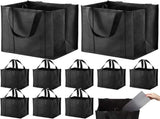 10 Pack Heavy Duty Reusable Grocery Bags with Reinforced Bottom, Large Capacity Shopping Totes for V1107-CS-STGWDH