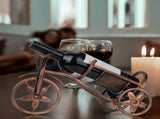 Desk wine rack - Bicycle-shaped wine rack for one bottle - Freestanding table wine rack and bottle V1259-DP01-BO-589
