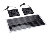 Solar Powered Exhaust Fan 16W Monocrystalline Silicon Solar Panel Dual Ventilation Fan Kit for Pet V1294-YM0901-3114240118011