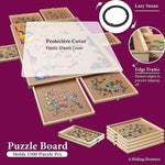 1500 Piece Rotating Wooden Jigsaw Puzzle Table 6 Drawers Board V63-849571