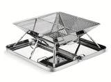 Silver camping grill, foldable grill, stainless steel grill, outdoor grill, portable grill, camping V1102-132-02794