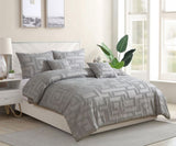 Tufted Jacquard Quilt/Doona/Duvet Cover Set - Grey - King Size V493-JTTF-K16