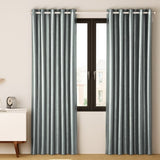 Artiss 2X Blockout Curtains Eyelet 180x213cm Grey Shine BC-SHINE-180X213-GY
