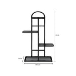 SOGA 2X 4 Tier 5 Pots Black Metal Plant Stand Flowerpot Display Shelf Rack Indoor Home Office Decor FPOTH02X2