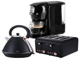 Pronti 3-in-1 Breakfast Set Kettle, 4-Slice Toaster and Pronti HomeMaid Coffee Machine Applianc KT-TS-C511-BK