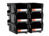 Plastic Stackable Bins, 37.7 x 21.5 x 18 cm , Plastic Containers for Organizing and V952-DDWLX6GZ14LHKWMV2001V0