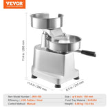 VEVOR Commercial Burger Patty Maker, 150mm Hamburger Beef Patty Maker, Heavy Duty Food-Grade V952-HBRBJYSZLBXGJU5I4V0