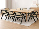 Levede 8x Black Wicker Armchair Dining Chair CH1101-BKX8