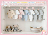 Baby Hangers, 11 Inch Velvet Kids Hangers with 6 Pcs Clothes Size Dividers, Infant Toddler Nursery V1258-DP02-C-342