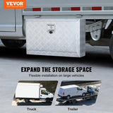 Underbody Truck Box, 30"14"16" Pickup Storage Box, Heavy Duty Aluminum Diamond Plate Tool Box with V952-CDK301416INCH2LT5V0