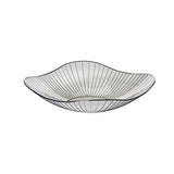 3 Pack Fruit Bowl Wave Edged Clear Plastic Serving Bowls Modern Clear Plastic Salad Bowls Fruit V1366-AZ2-W-07731