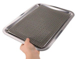 Pet Water Fountain Drip Tray Stainless Steel with Water Flow Guidance and Non Slip Bottom Plated V1369-AZ3-W-19380