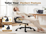 Artiss Executive Office Chair Mid Back White OCHAIR-G-7023-WH
