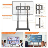 Adjustable Heavy Duty Mobile TV Cart Stand V178-62251