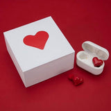 Heart Shaped Earbuds, Stylish Headphones HiFi Stereo Sound Waterproof Bluetooth 5.3 Earphones with V1189-LWWAL-20260401-05259
