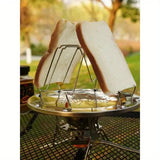 1 Piece Foldable Stainless Steel Camping Grill, Rust-Resistant Outdoor Cooking Rack for Camping, V1189-LC-HW-00314