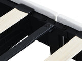 Levede Single Bed Frame Leather Headboard RGB 2 Drawers BF1069-S