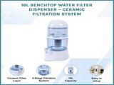 16L Benchtop Water Filter Dispenser Ceramic Filtration System V63-952401