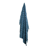 J Elliot Home Zen Luxury Fringe Throw 130 x 160cm Steel Blue V442-IDC-THROW-ZEN-STEELBLUE-RE