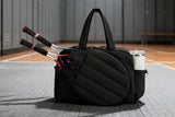 Womens Tennis Gym Bag Sports Tote Fits Two Rackets with Shoe Compartment - Black V1308-DSZKI-142-1