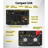 Giantz Power Inverter 3000W or 6000W Pure Sine Wave 12V-240V Camping Boat Caravan INVERT-P-3000W-SL