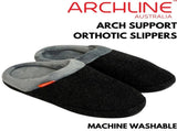 ARCHLINE Orthotic Slippers Slip On Arch Scuffs Orthopedic Moccasins in Charcoal Marle - EUR 45 V563-ARCHLINE-SLIPON-CHMARL-45