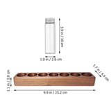Worgeous Coffee Bean Tube Dispenser with Wood Rack for Home Use Clear Glass Bottles and Sealed V1189-LWWAL-20260327-03497