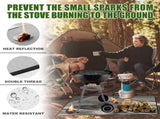 Yegbong Fireproof Mat, Outdoor Lawn Terrace Barbecue Fireproof Silver Rectangular Protective Mat V201-W13188448
