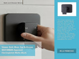 Shower Bath Mixer Tap Bathroom WATERMARK Approved - Electroplated Matte Black V63-827891
