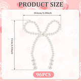 96Pcs Bow Cake Topper Not Easy to Fade Pearl Cupcake Decoration Bow Suitable for Birthday Party V1369-AZ3-W-12009