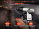 Air Hammer, 4500BPM Pneumatic Hammer with Rust Removal Air Needle Scaler & 4PCS Chisels Round Shank, V952-QDCCZSCXQQSWC0EUI002V0