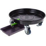 Iron Wheel Flower Pot Stand with Smooth Universal Wheels for Indoor Outdoor Use, Black Plant Holder V1370-AZ4-11982