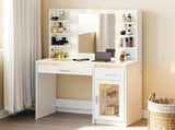 Levede Vanity Desk Makeup Mirror Storage Dressing Table VM1030-WH-AU