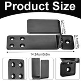 Door Barricade Brackets, Duty Drop Open Bar Holder, Security Door 2x4 Brackets, Adjustable V1366-AZ2-W-20958