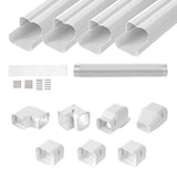 4.8m Mini Split AC Line Set Cover Kit PVC Duct for Central Air Conditioner Installation V63-953361