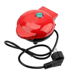 Mini Waffle Maker - Nonstick Round Red Waffle Machine for Parties, Babies & Holiday Treats V1263-JX-4475