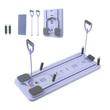 Everfit Pilates Board Foldable Reformer Multi Functional Exercise Trainer Purple ABD-BOARD-4IN1-PP