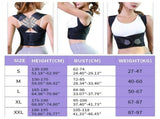 Back Brace Posture Corrector for Men and Women, Adjustable Posture Brace for Upper and Lower V1369-AZ3-W-18925